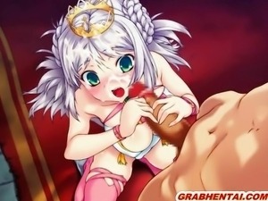 Cute 3d hentai caught and drilled all hole by