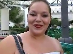 BBW in strapless top picked up for banging