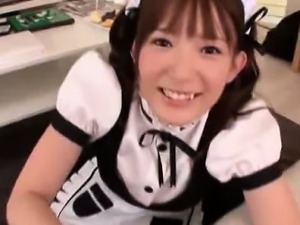 Japanese Maid Girl Gets Some Cum Facial