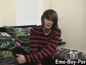 Amazing twinks Hot emo stud Mikey Red has never done porn be