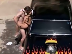 Orgy of the kinkiest bitch outdoors