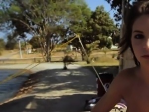 Busty badass girls take on insane stunts kiteboarding