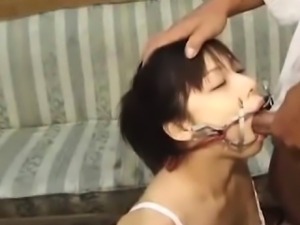 Asian Teen Gagged With Cock