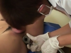 Asian amateur twink fingered by doctor