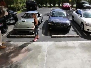 Blonde hoe tries to sell her car and fucked by pawnkeeper