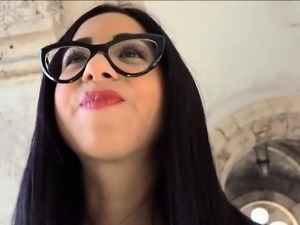 Julia De Lucia received cum on glasses after hard fucking