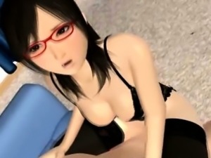 3D Big Titted Teen Rides Cock!