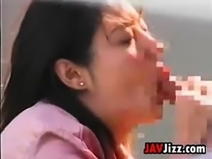 Spying On This Asian Giving A Blowjob