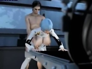 Animated doll with huge tits gets anal