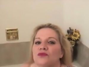 Fat Blonde Woman Titty Fucking Her Lover