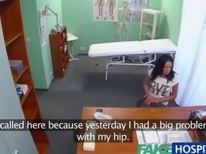 FakeHospital Hot black haired mom cheats on hubby with doctor