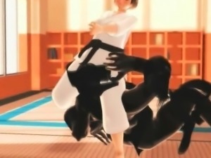 Karate anime anime cutie sucks monsters big cock