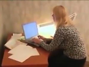 Granny Fucks In An Office By An Agent