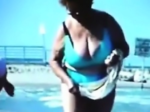 Russian Grandmothers Out At The Beach