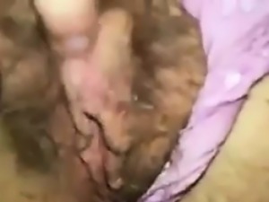 Hairy And Wet Pussy Fingering Close UP