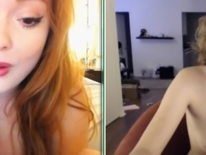 2 sexy redheads pound their pussies