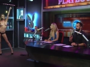 hot blonde challenged during morning show