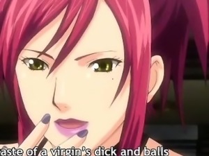 Redhead anime whore getting anally