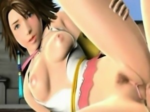 Busty 3D hentai cutie gets nailed outdoors
