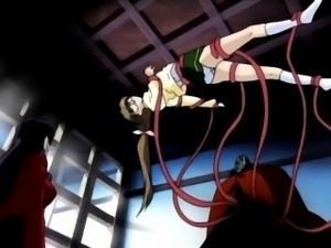 Teen anime girl becomes a sex slave wrapped in tentacles