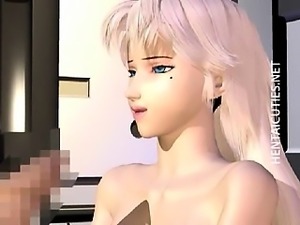 Hot 3D hentai bitch gets tits fucked