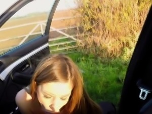 UK amateur arsefucked on backseat of cop car