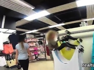 Exquisite czech girl was seduced in the mall and screwed in