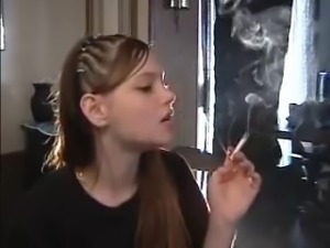 Pretty girl smoking