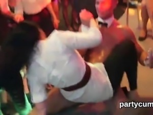 Horny girls get absolutely crazy and naked at hardcore party