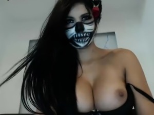 Hot Latina In Makeup Shows Off Her Body