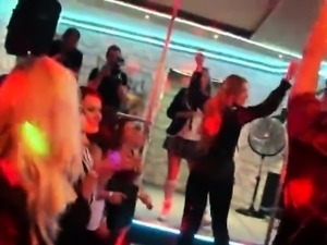 Slutty nymphos get entirely wild and naked at hardcore party