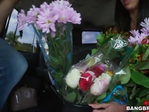 This Spanish guy, who runs in a flower shop, is taken away by a hot porn...