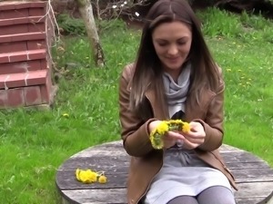 Dominica Phoenix makes her cunt wet while playing with sex toys
