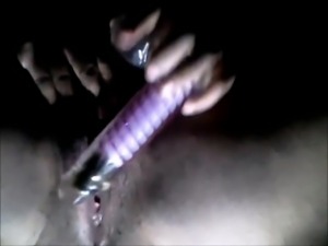 Beautiful black pussy getting dildoed