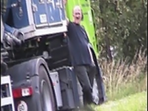 horny trucker with monster cock