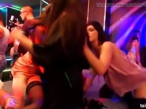 Superb lesbians licking their cunts and dancing