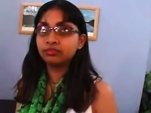 Hot lil indian girl tries to swallow big cock