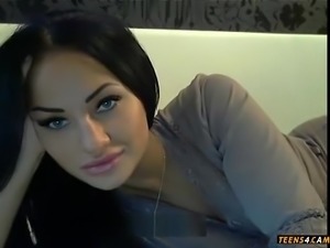 Russian with Perfect face showing and masturbating for a customer