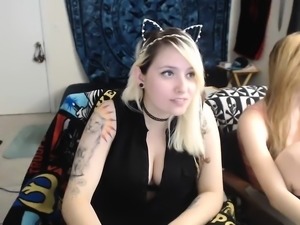 Two Blonde Amateur Girls Hot Lesbo Sex On Webcam
