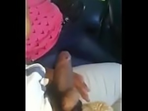 Indian girl sucking bf cock inside car
