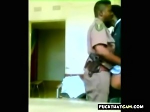Nigerian Police Couple fucks in Station