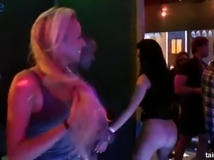Party hard bitch Kate Gold is actually happy to wank dick in the club