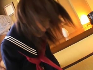 Amateur Japanese teen gives blowjob