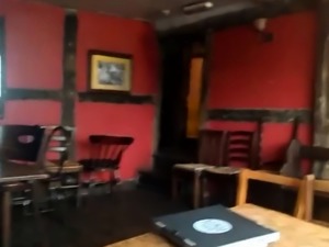 Found a quiet room in a pub, for a blowjob