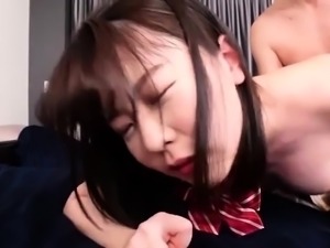 Intense pussy drilling makes hot Asian schoolgirl cum hard